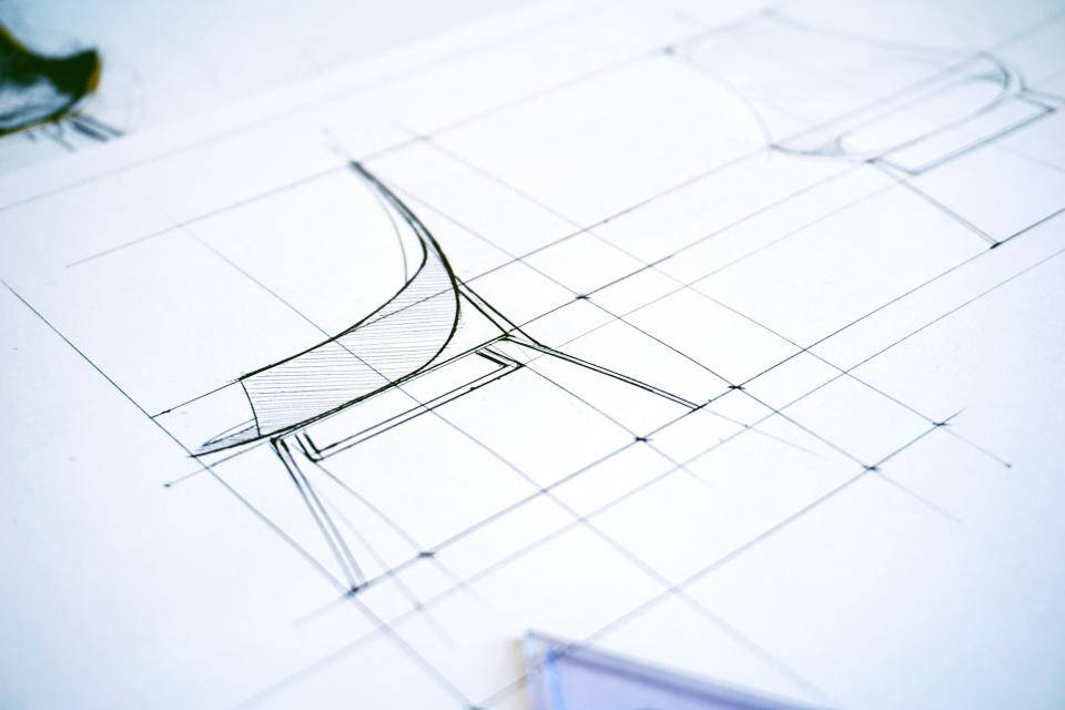 Furniture Pencil Drawing Design Background