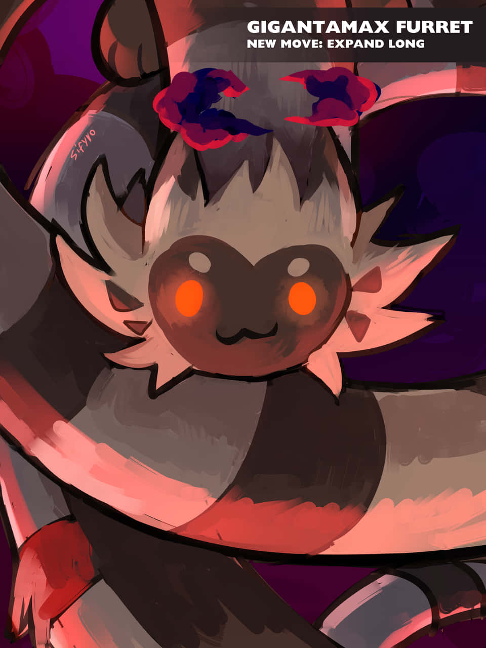 Furret Wandering In The Wild Background