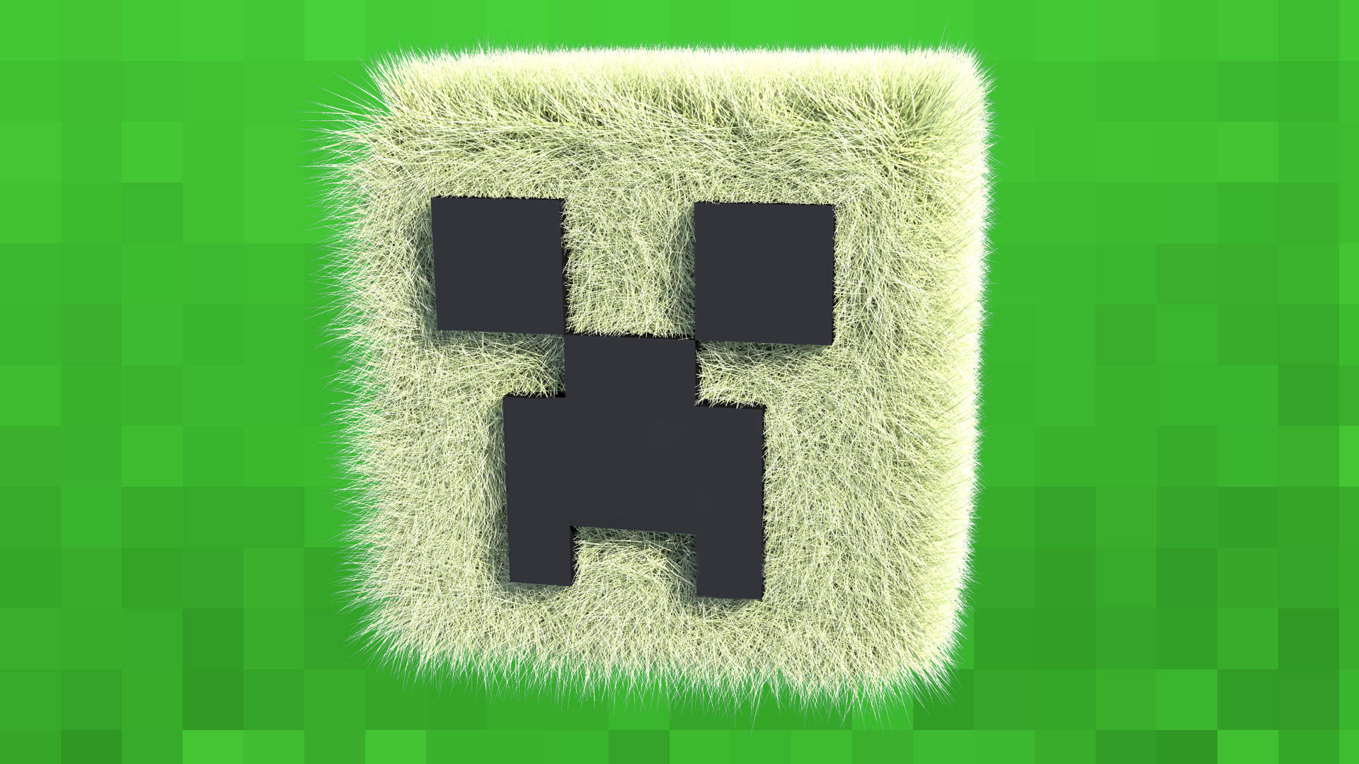 Furry Minecraft Creeper Head Background