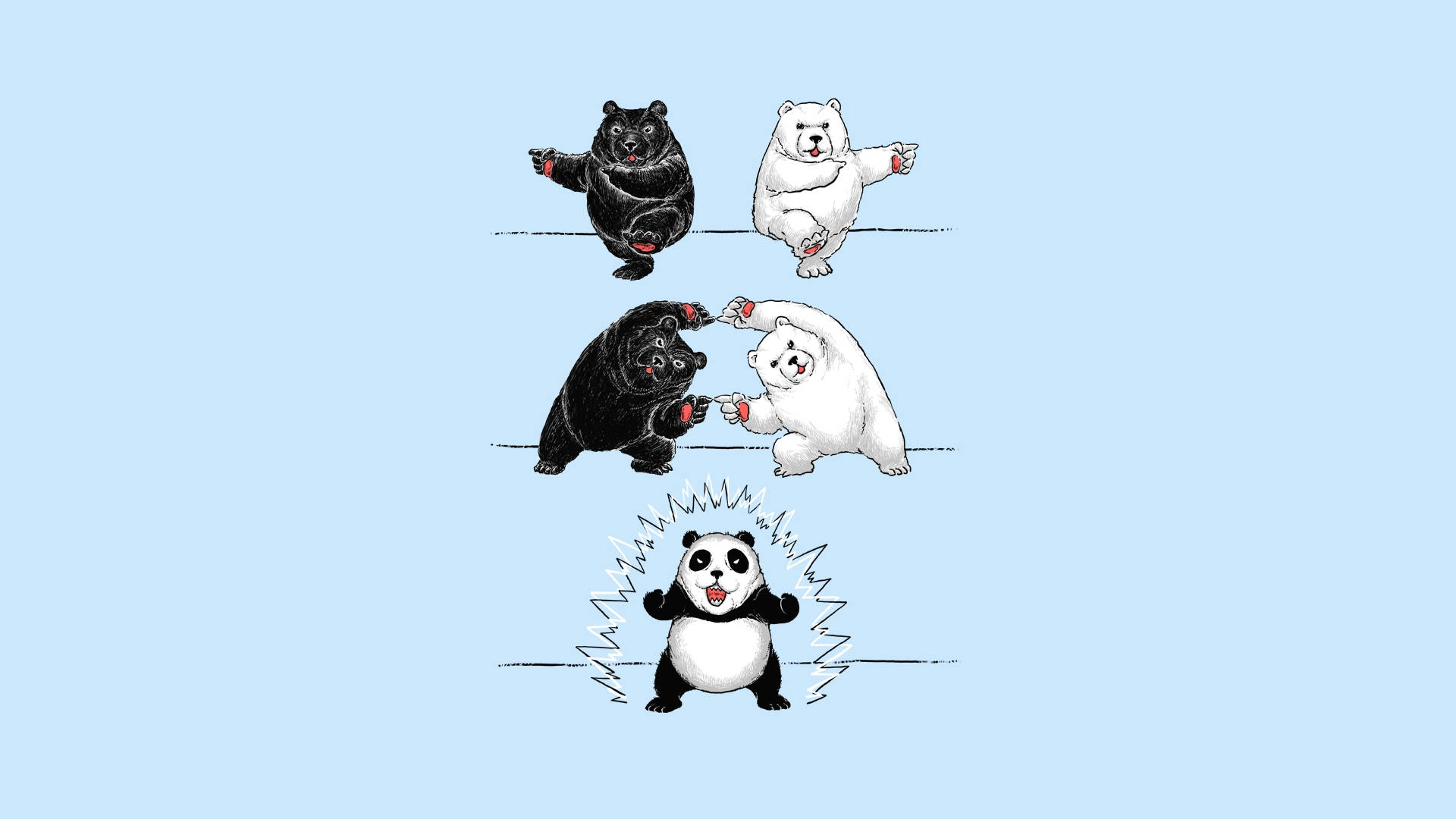 Fusion Panda Humor Background