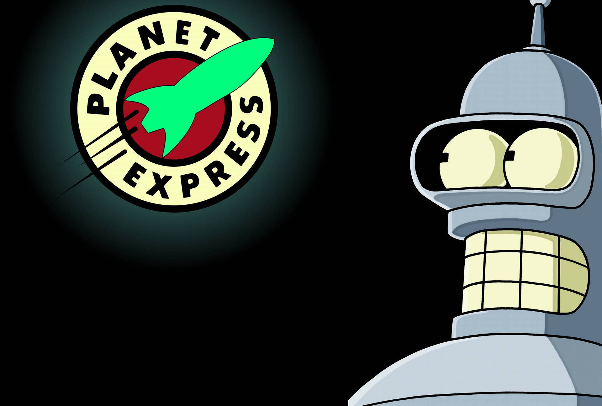 Futurama Bender And Planet Express Logo