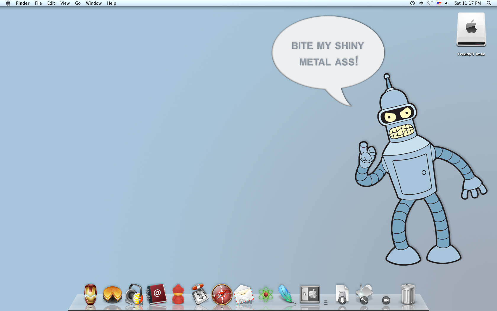 Futurama Bender With Text Bubble Background