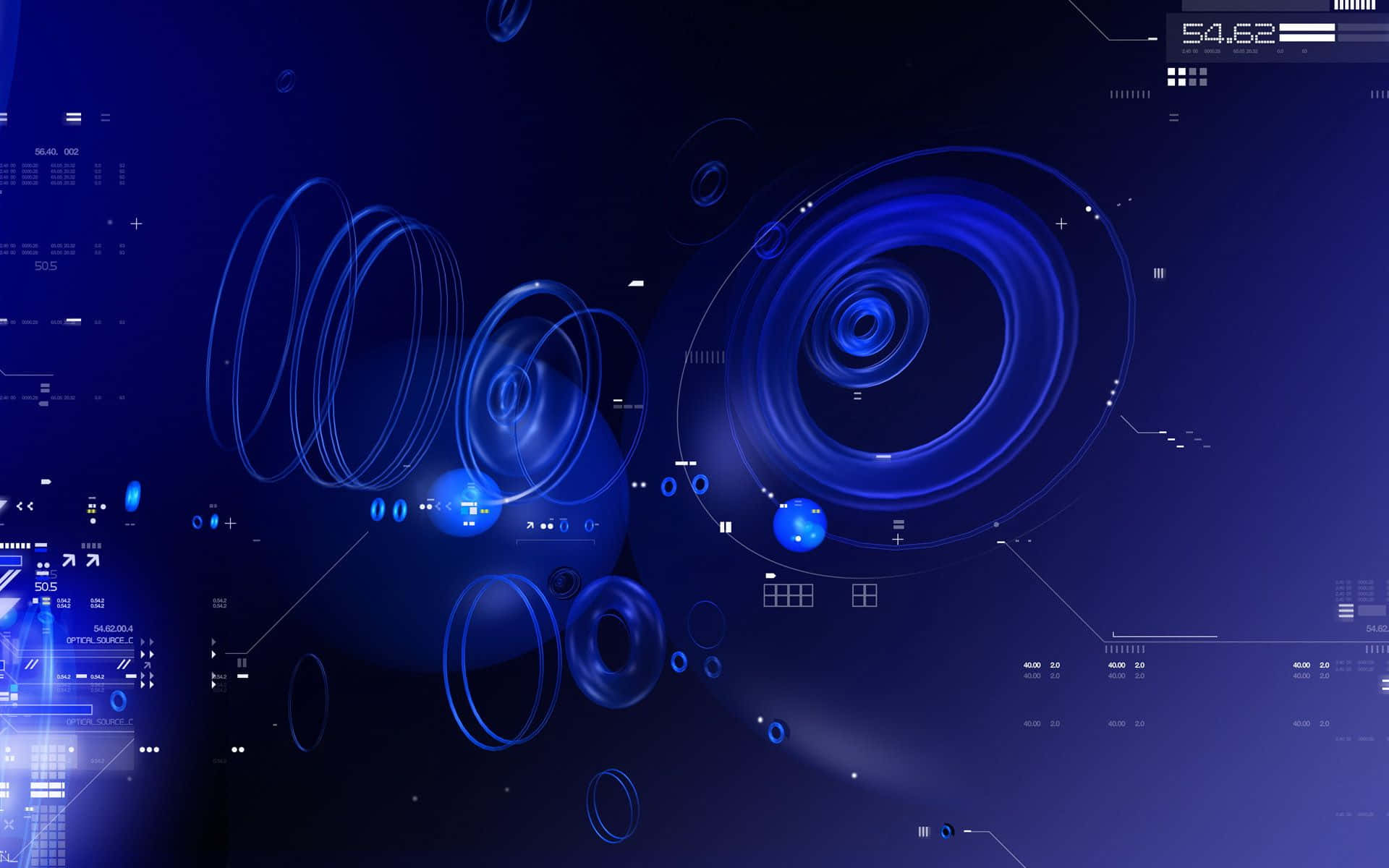 Future Blue Abstract Circles Desktop