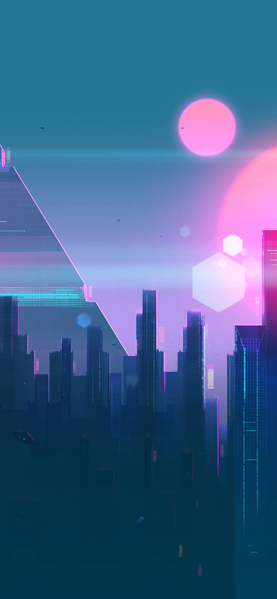 Future Cityscape Cyberpunk Iphone X Background