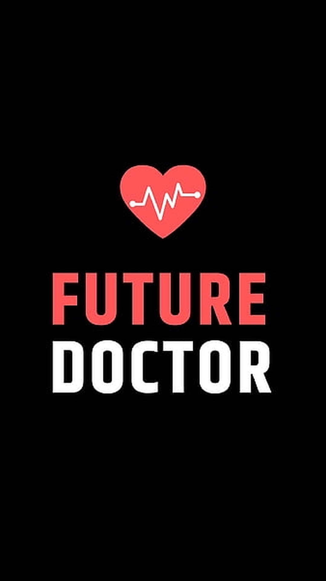 Future Doctor With Heartbeat Background