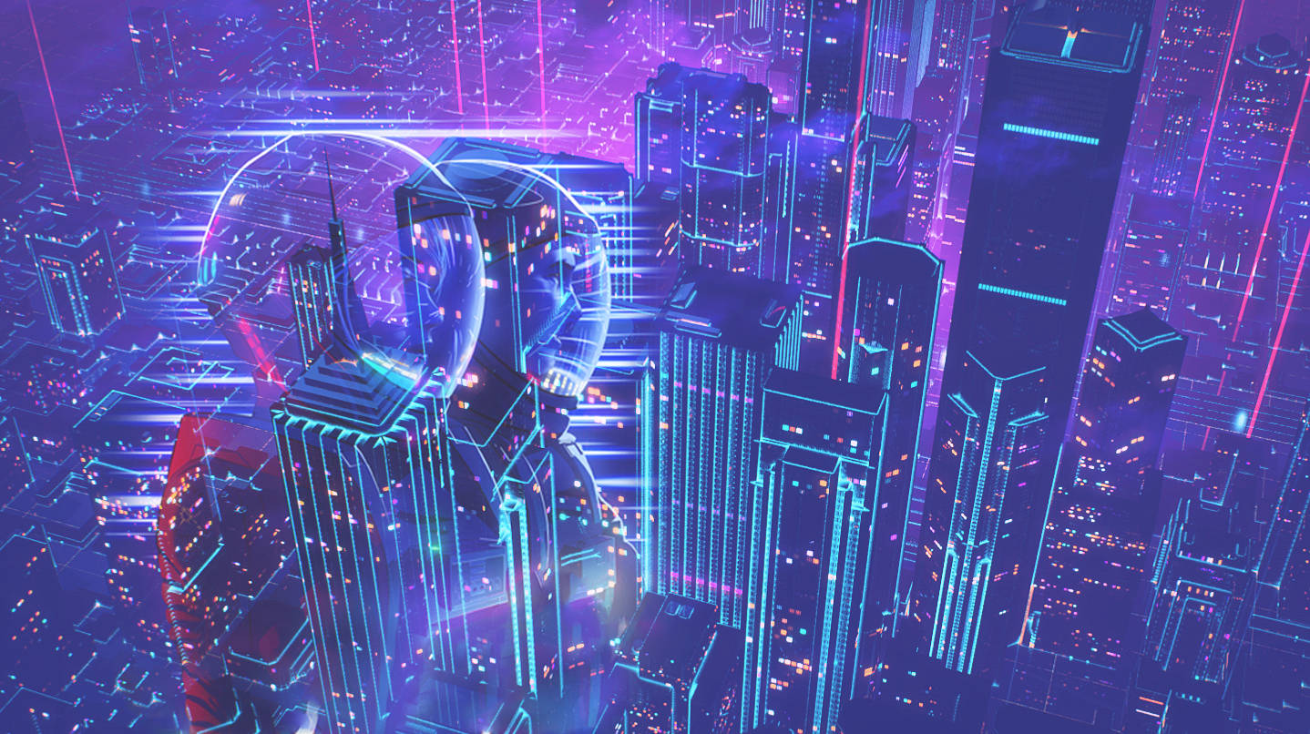 Future Game Neon City Background