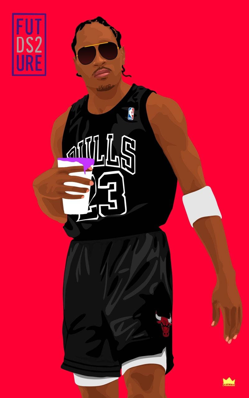 Future In Vintage Bulls Jersey Background