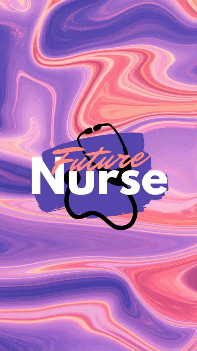 Future Nurse - A Purple And Pink Abstract Background Background