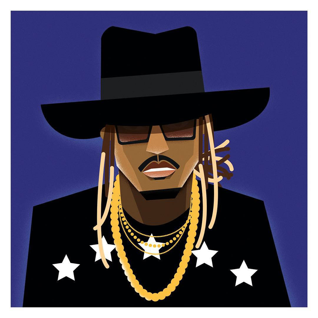 Future Rapper Blue Digital Art