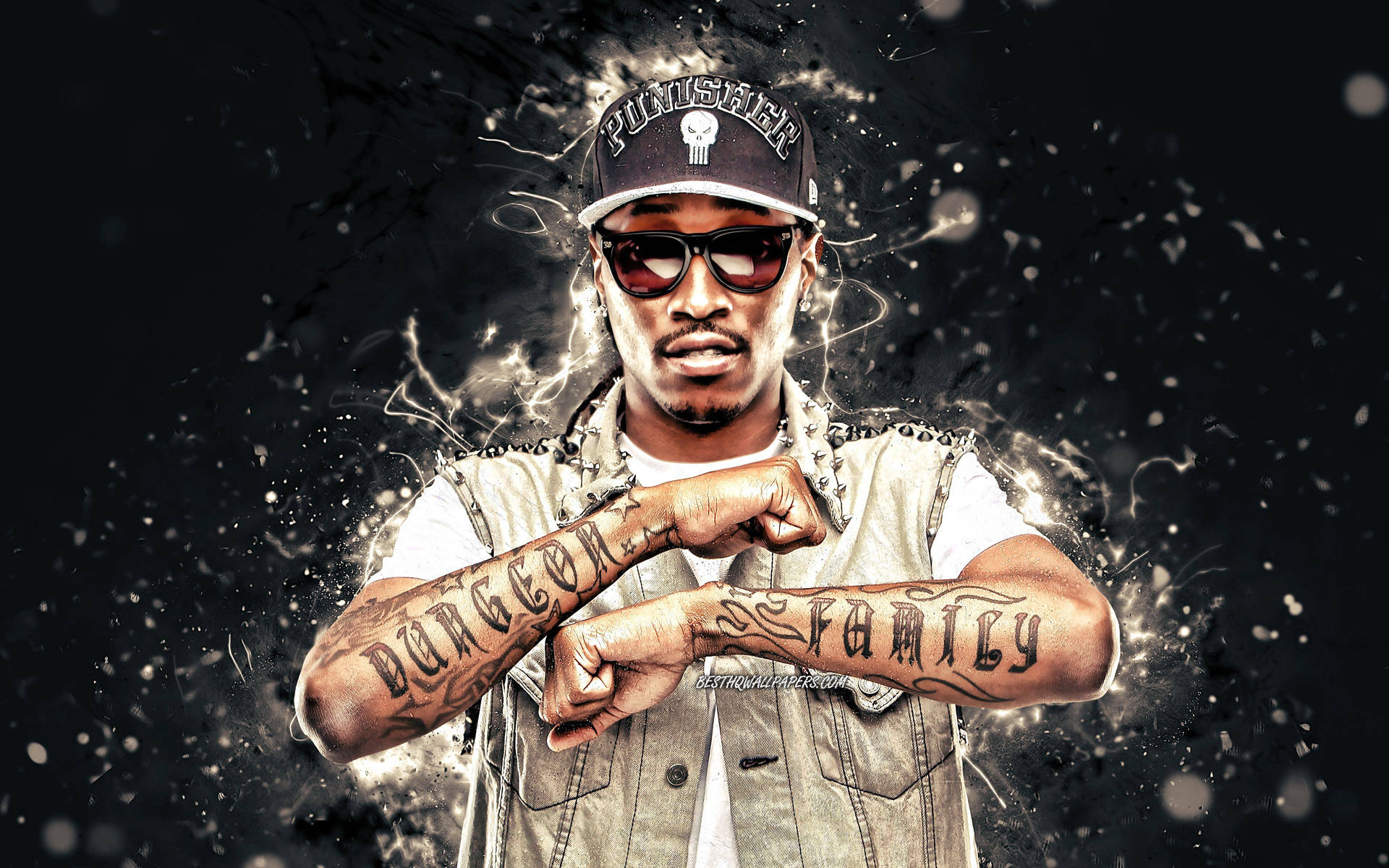 Future Rapper Digital Art Background