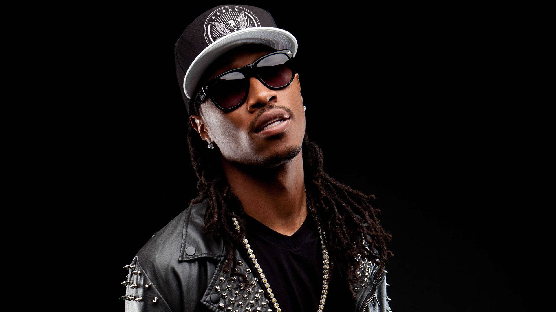 Future Rapper On Black Background Background