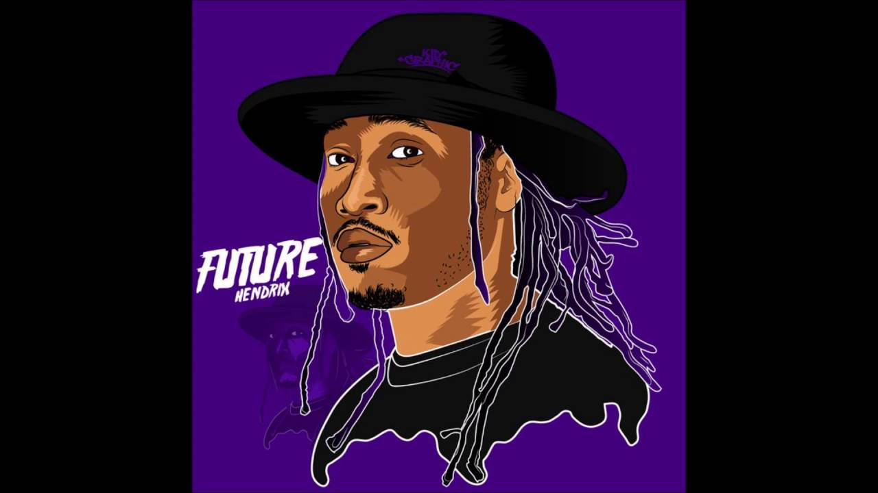 Future Rapper On Purple Background Background