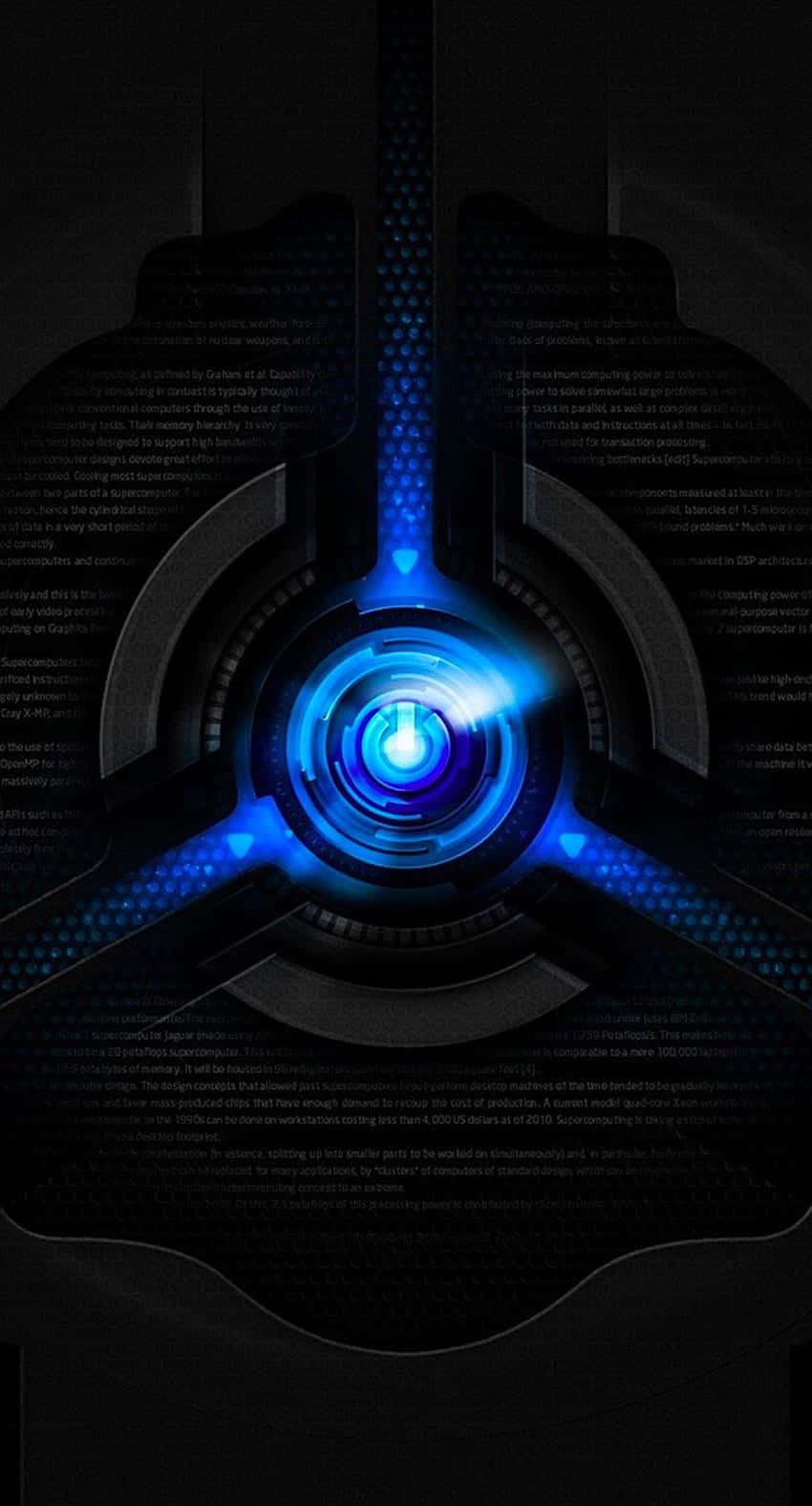Futuristic Blue Power Core Design Background