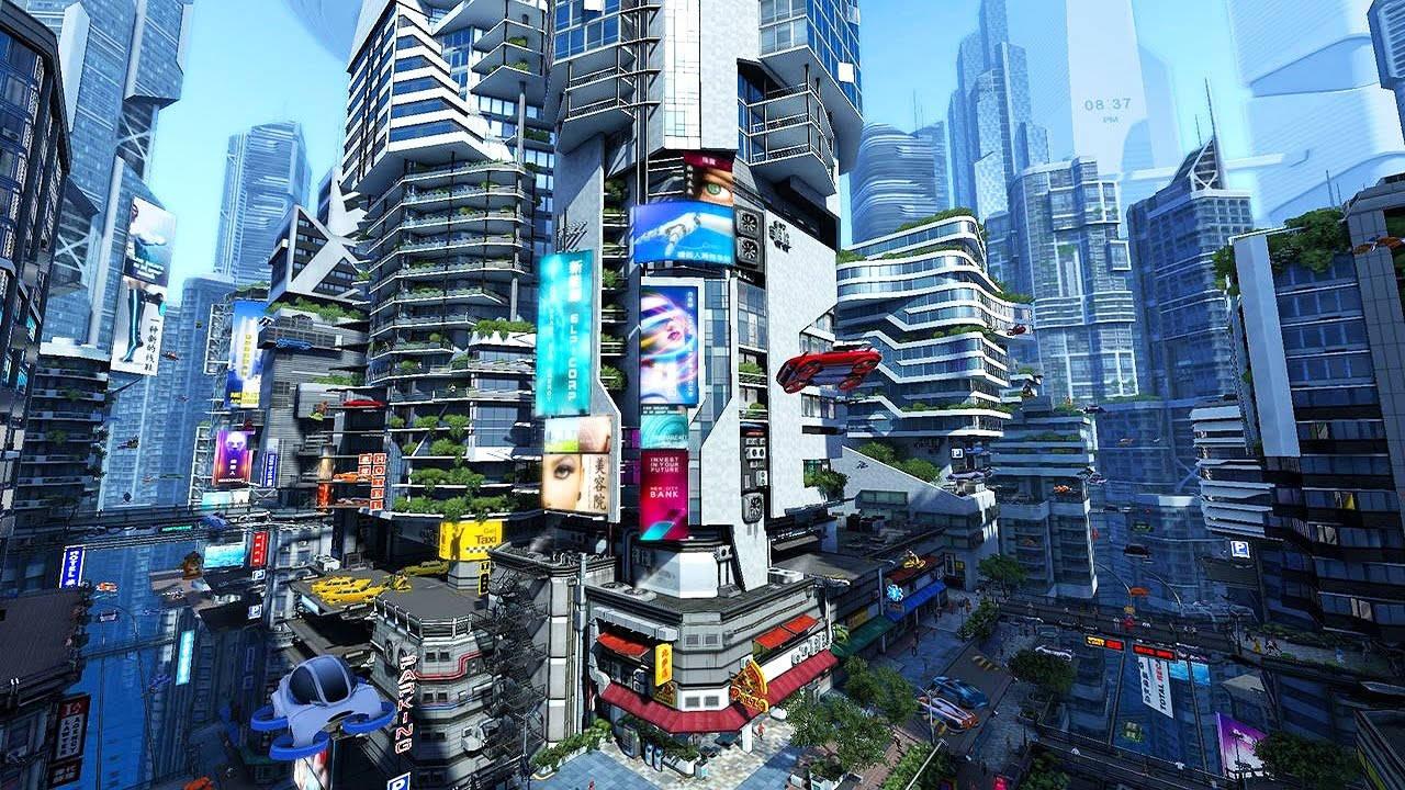 Futuristic City 3d Background
