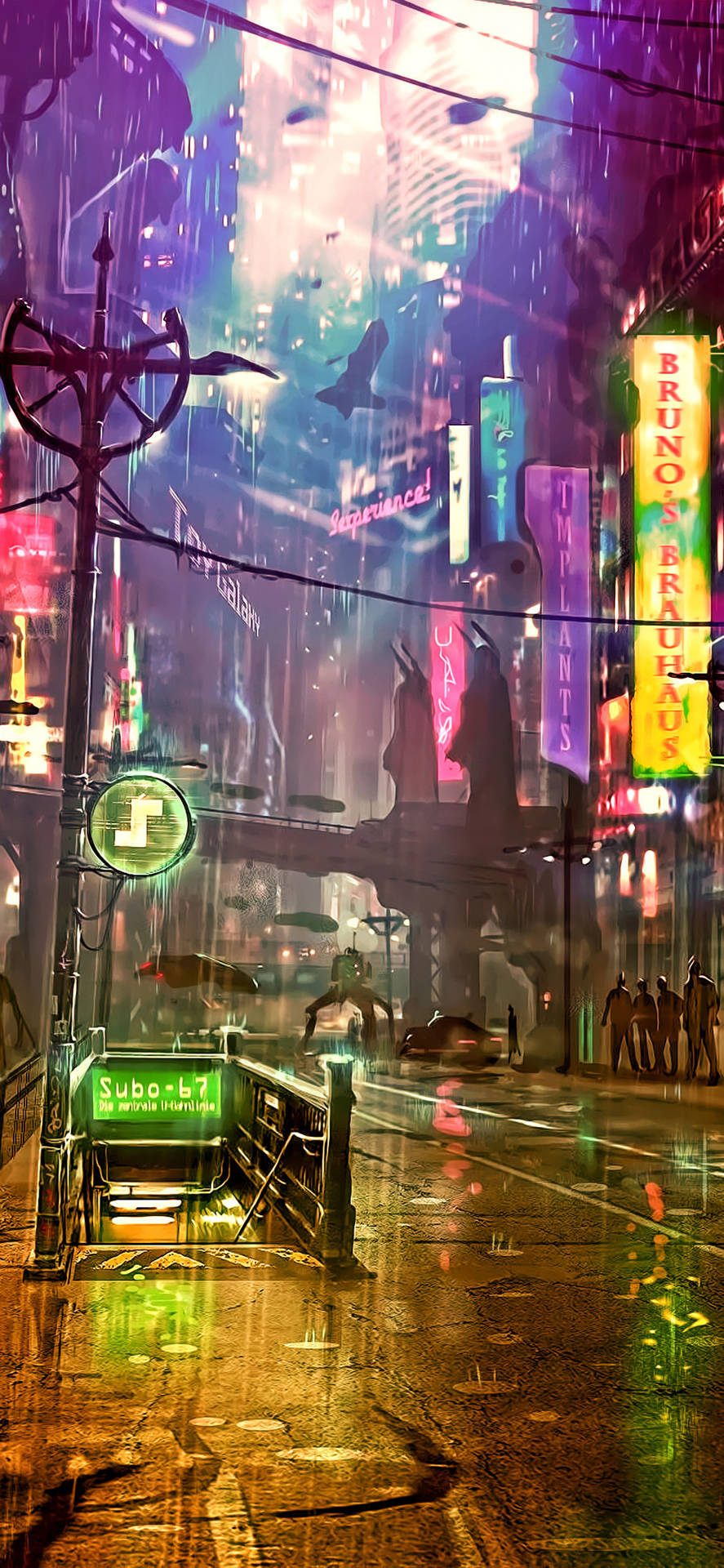 Futuristic City Artwork Cyberpunk Iphone X Background