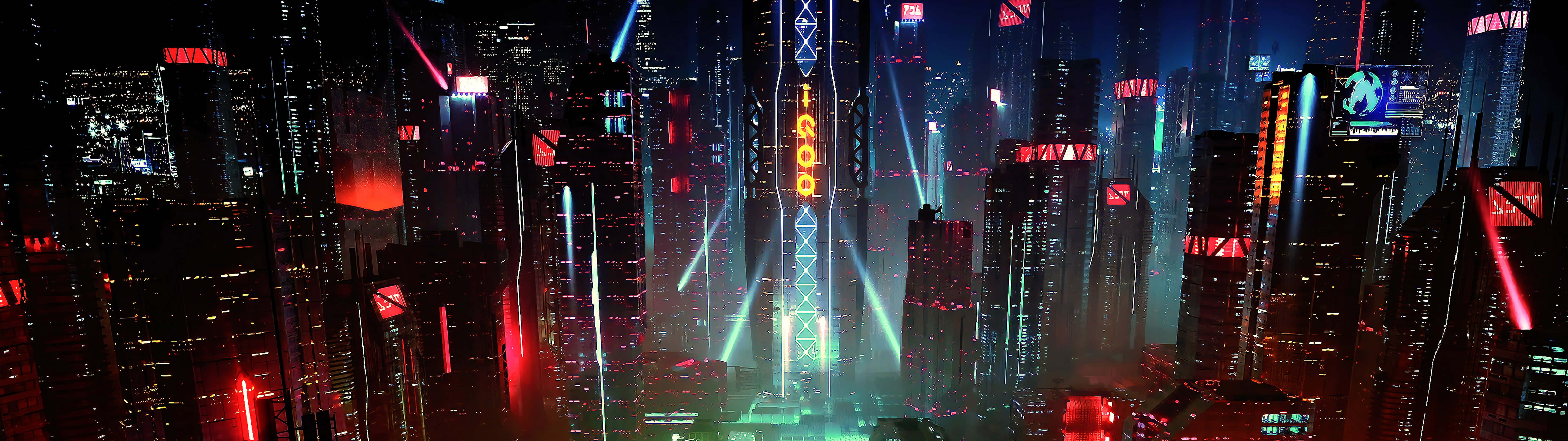 Futuristic City Ultra Hd Dual Monitor - Wallpaper