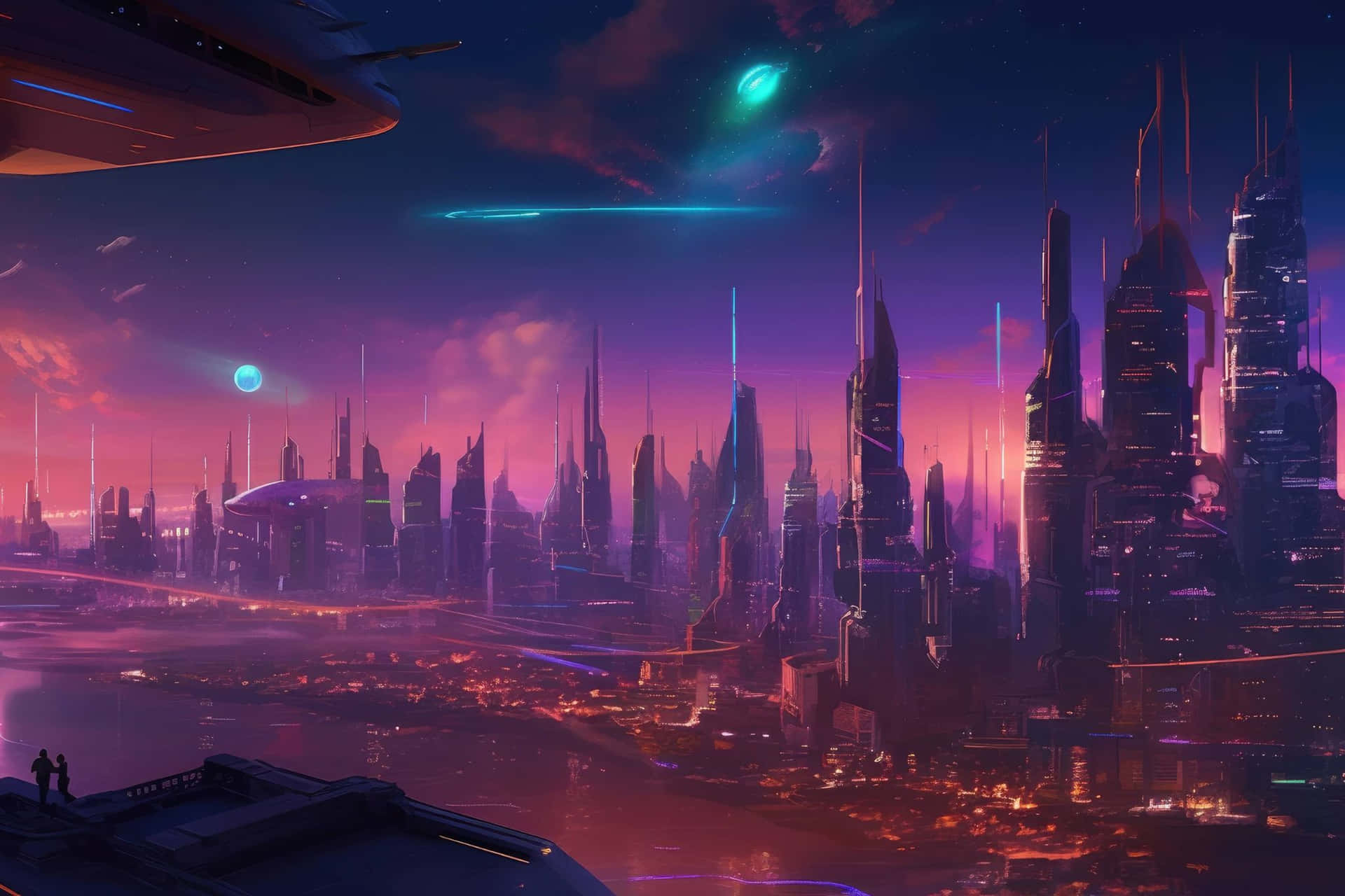 Futuristic_ Cityscape_at_ Twilight Background