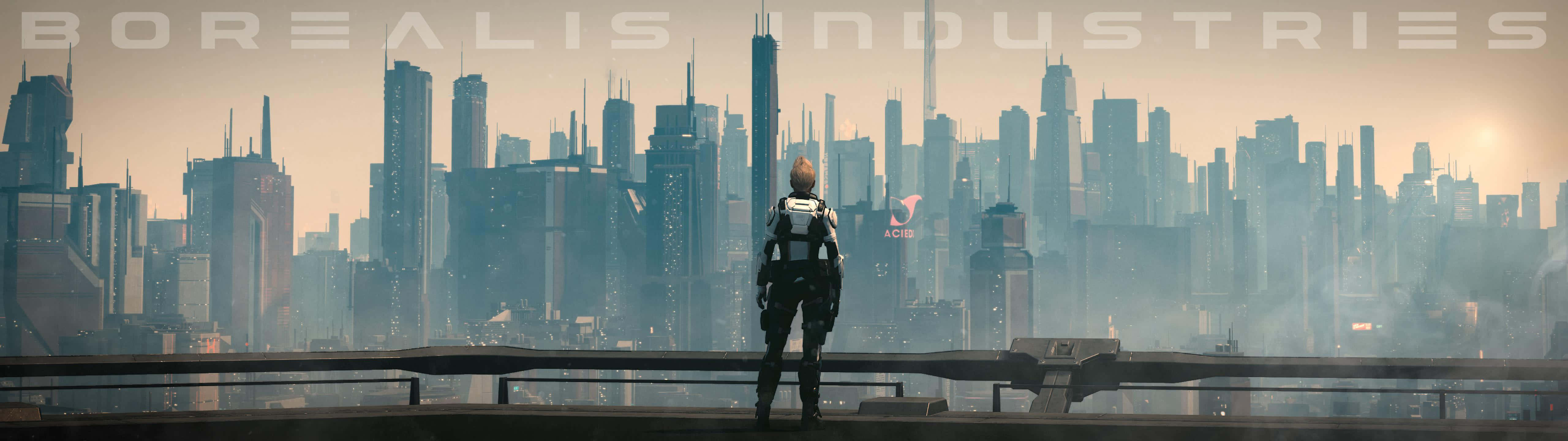 Futuristic_ Cityscape_ Observer Background