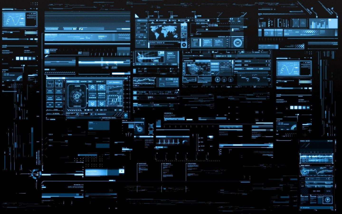 Futuristic Computer Interface Background