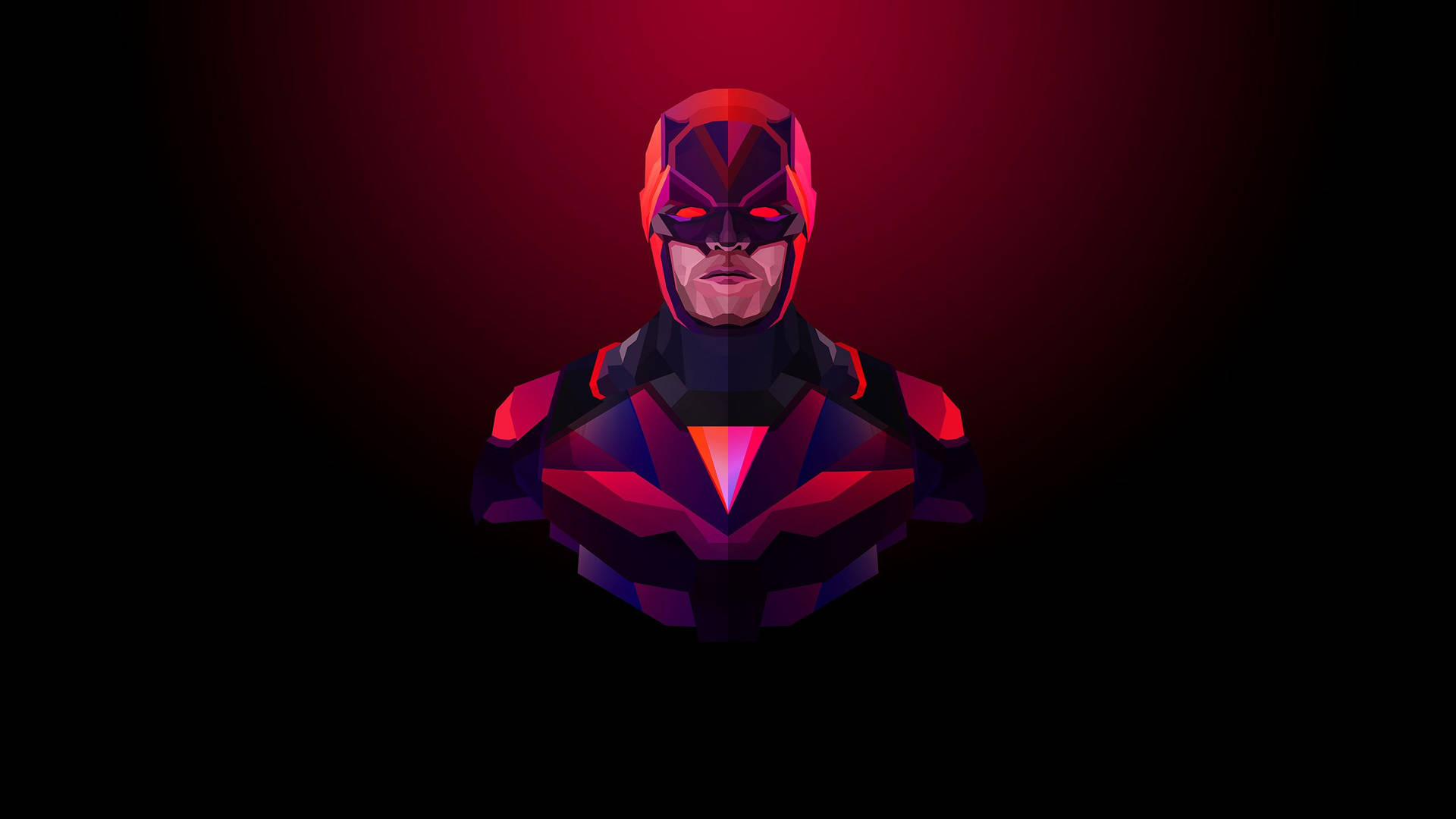 Futuristic Daredevil In Vertex Image Background