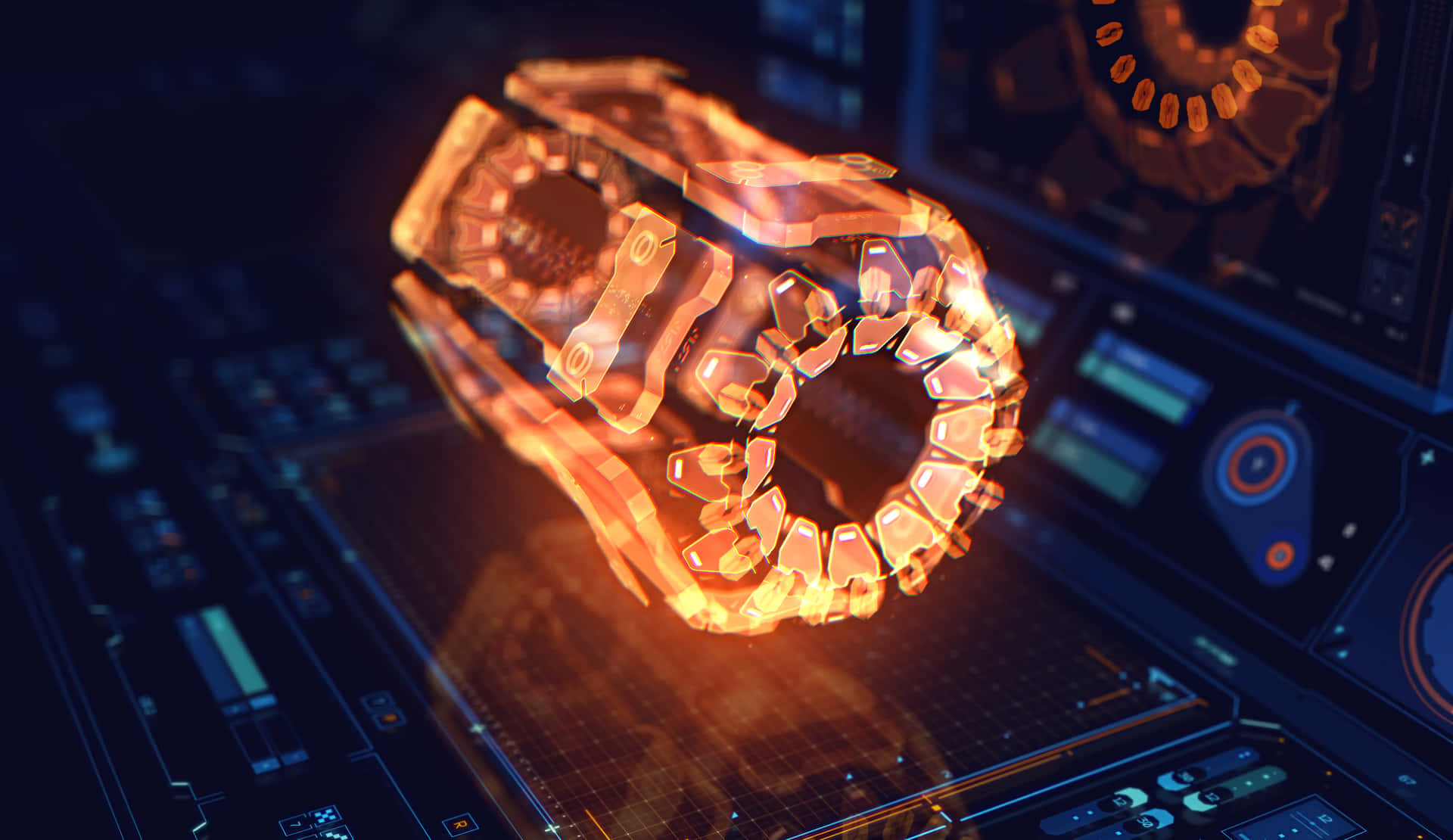 Futuristic Digital Blockchain Concept Background