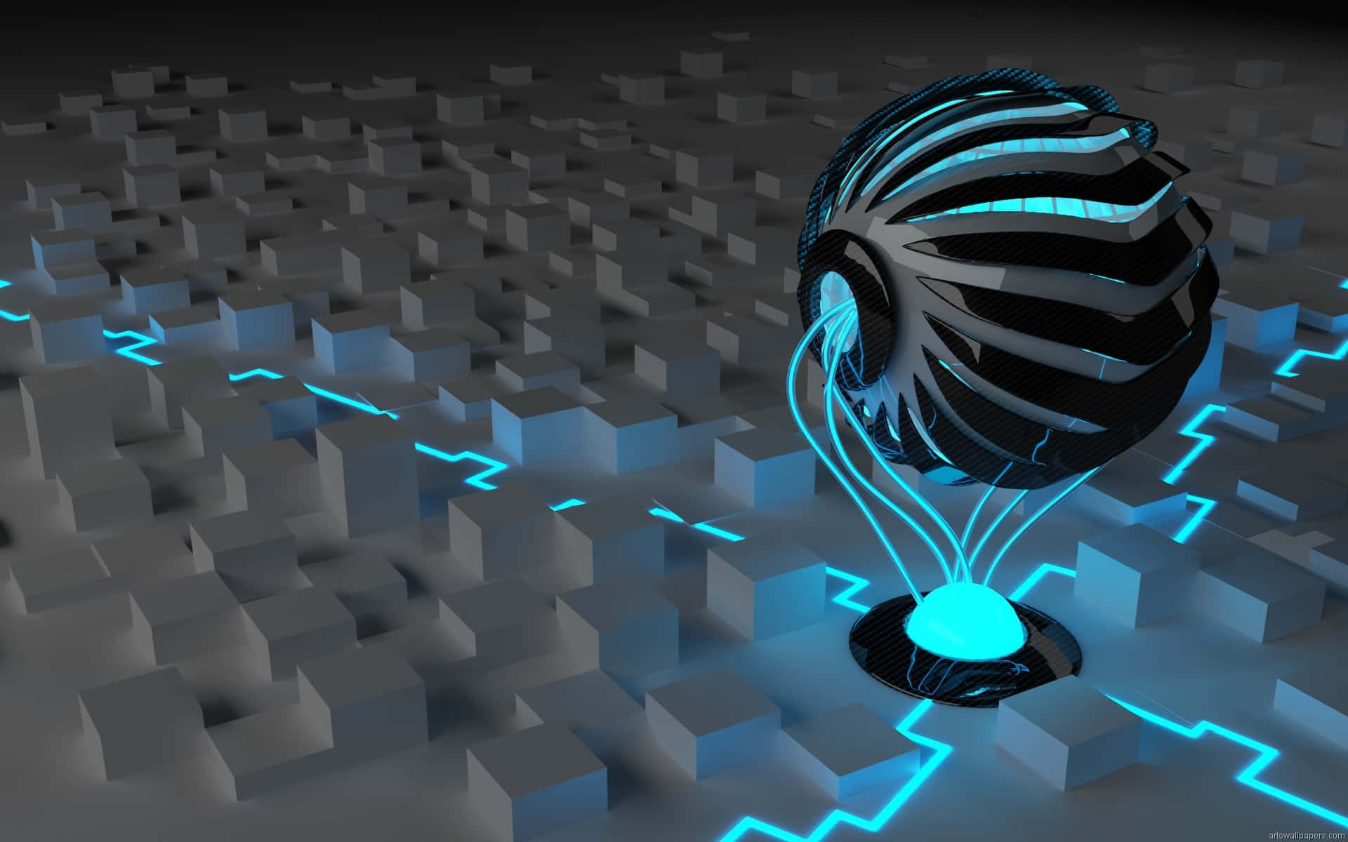 Futuristic Energy Core Visualization Background