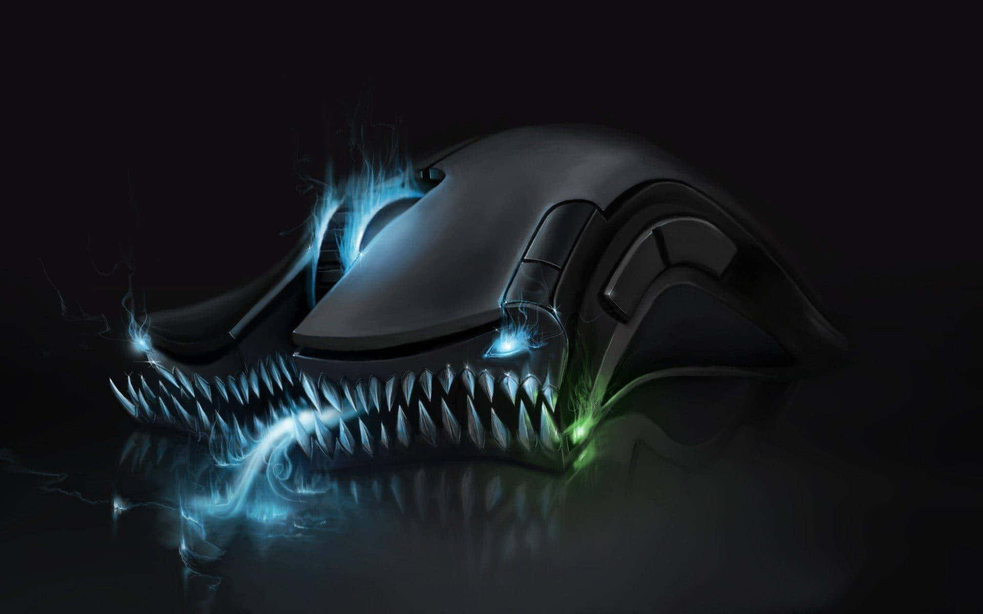 Futuristic Gaming Mouse Beast Background