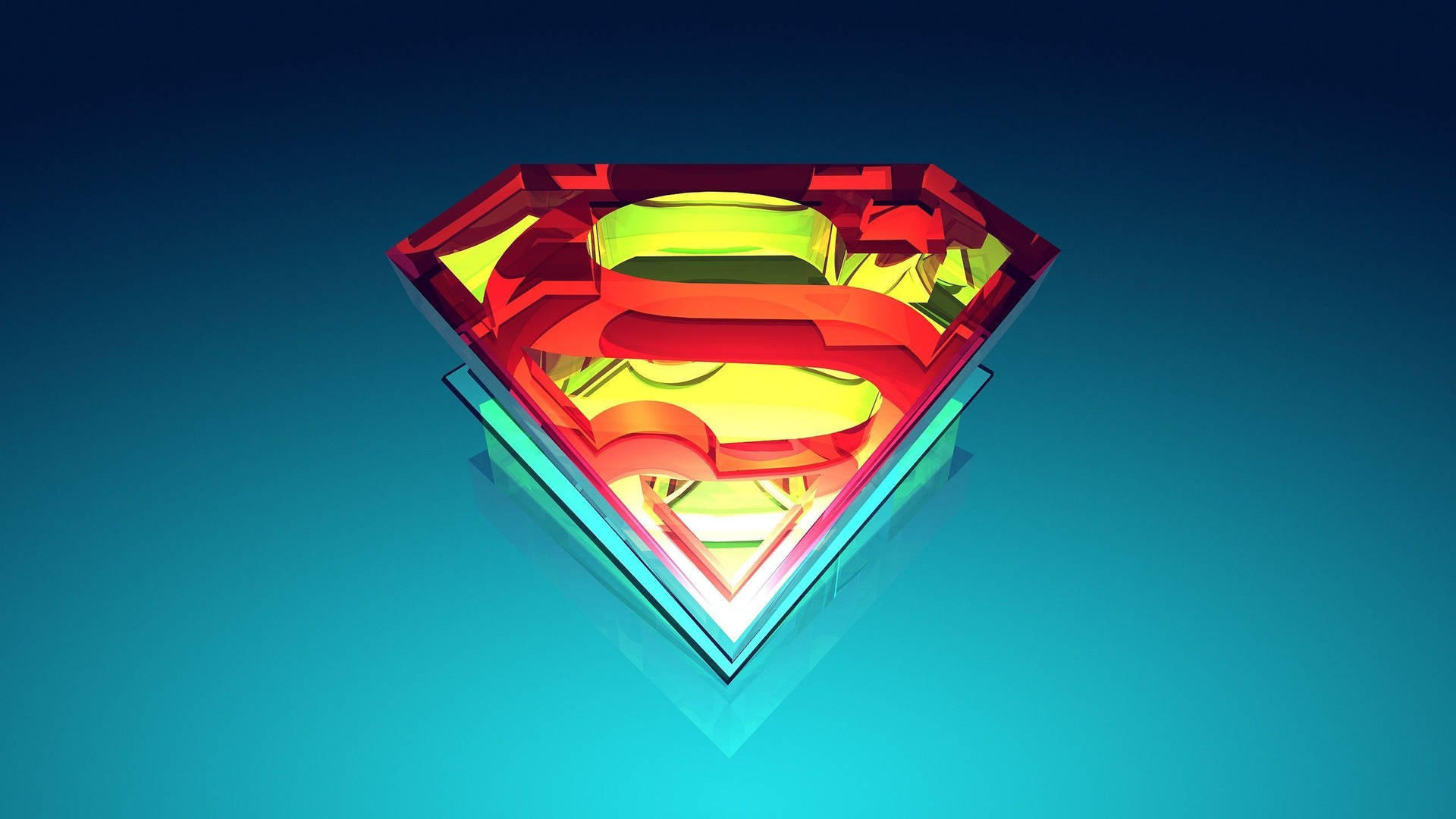 Futuristic Glass Superman Symbol Iphone Background
