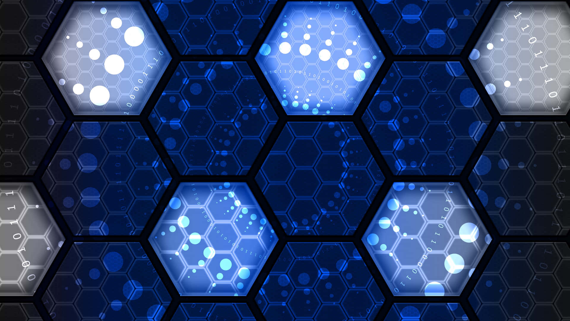 Futuristic Network Hexagons Background