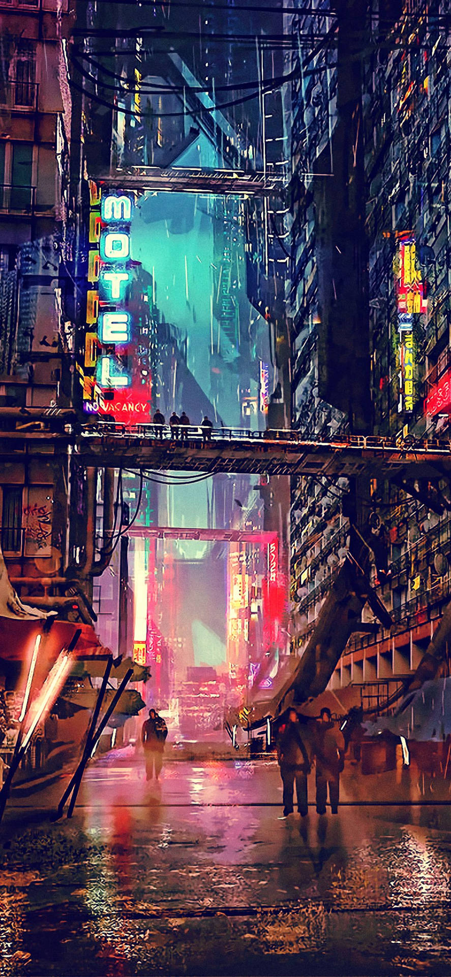Futuristic Night City Cyberpunk 2077 Iphone Background