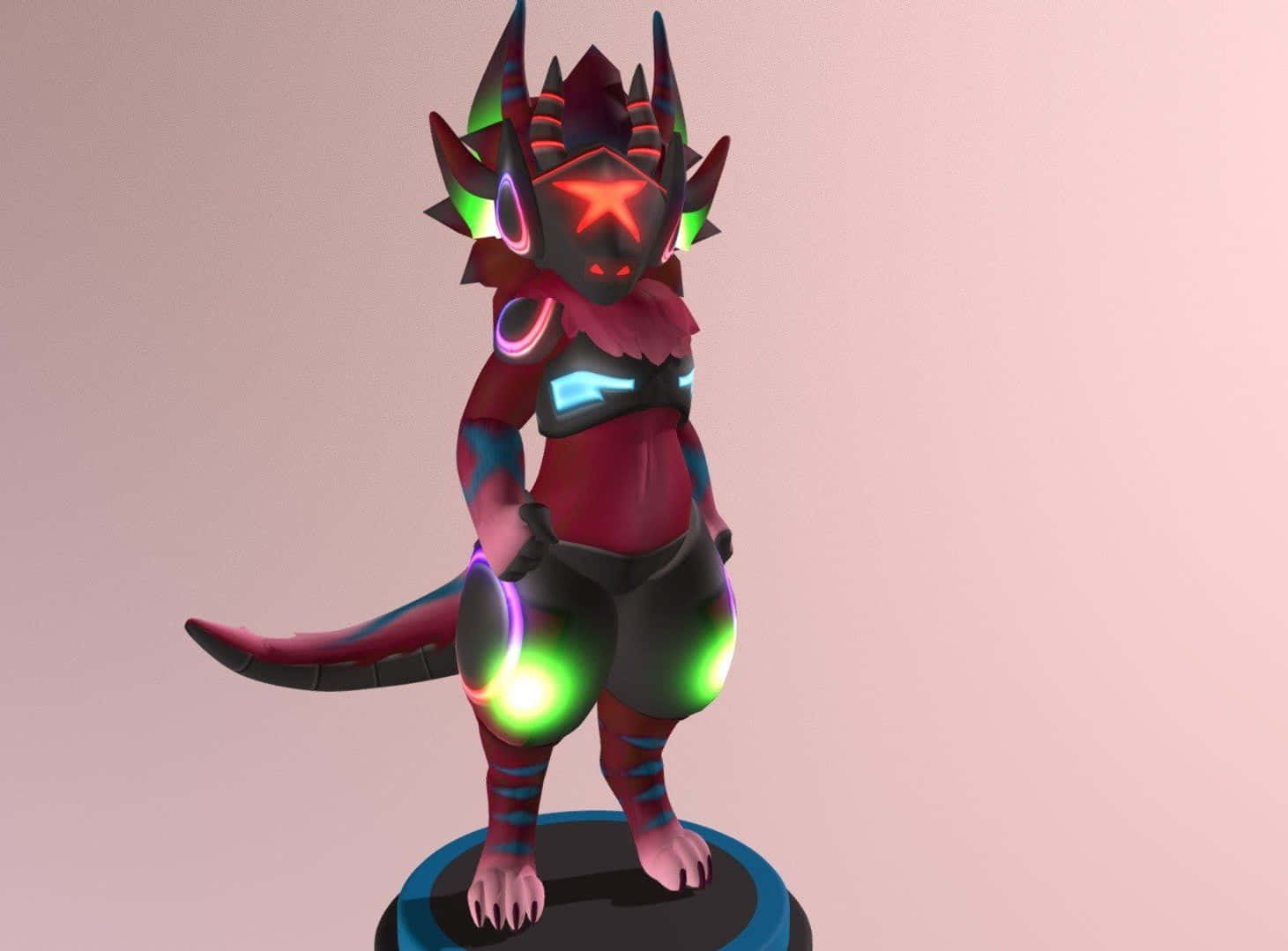 Futuristic Protogen Cybernetic Lifeform