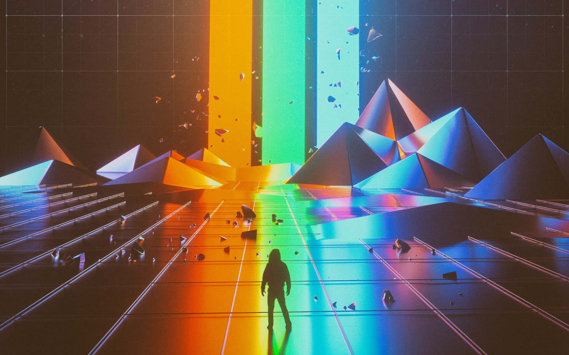 Futuristic_ Pyramid_ Landscape Background