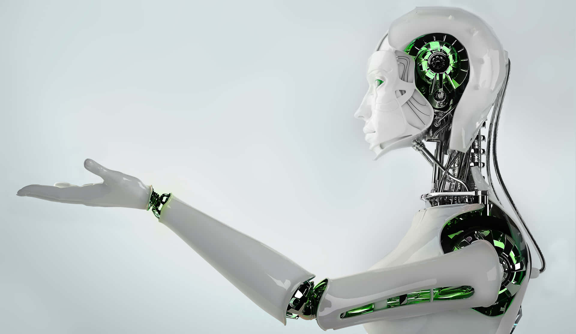 Futuristic Robot Profile Background
