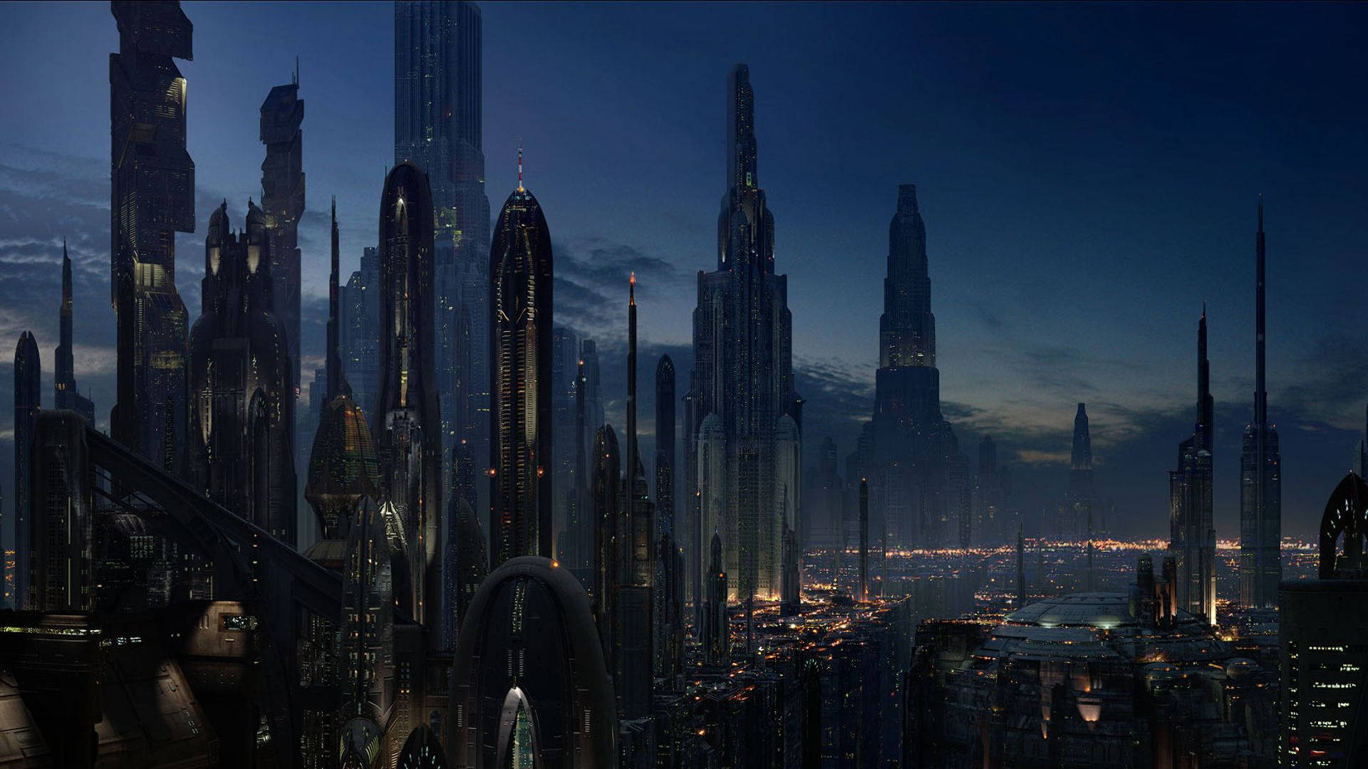 Futuristic Sci-fi City Background Background