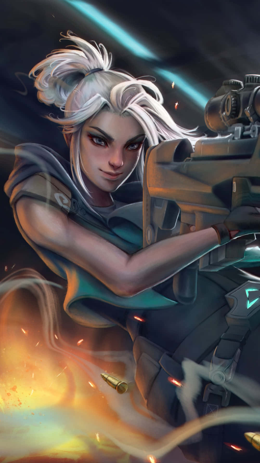 Futuristic Sniperin Action Background