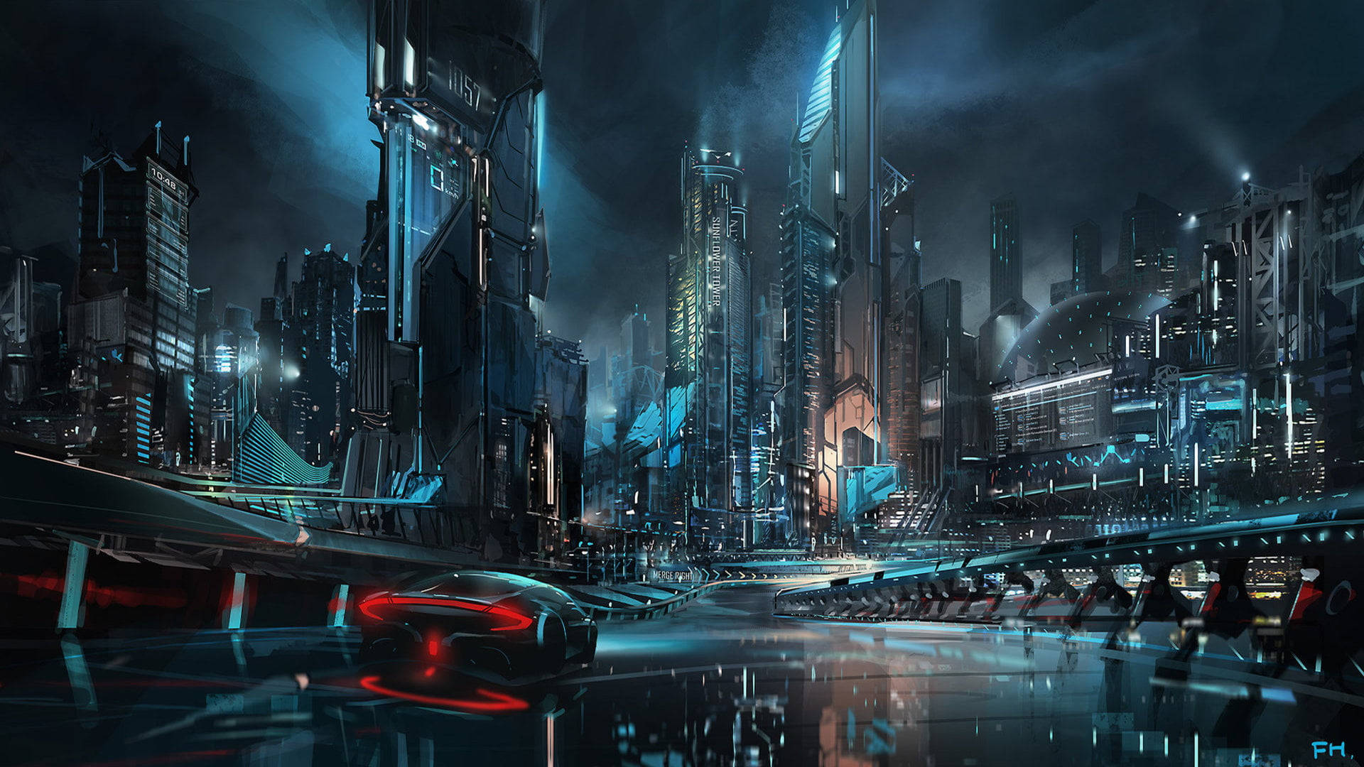 Futuristic Techno City