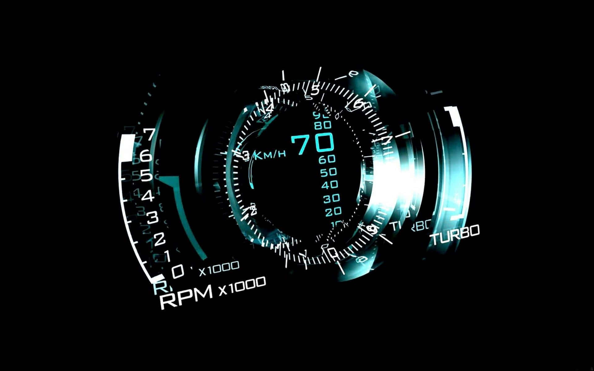 Futuristic Vehicle Dashboard Display Background