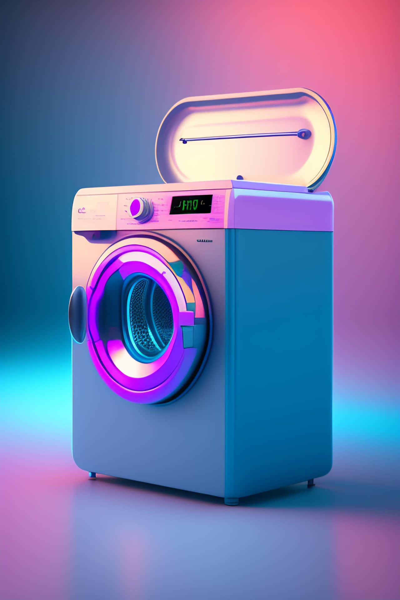 Futuristic Washing Machine Design Background