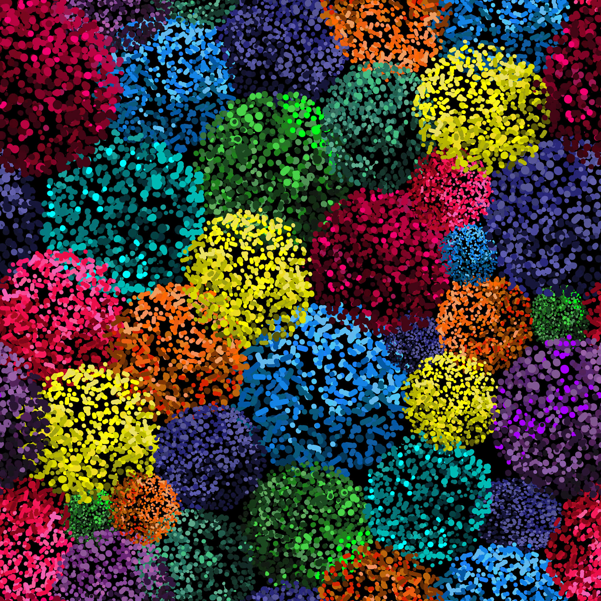 Fuzzy Rainbow Colors Background