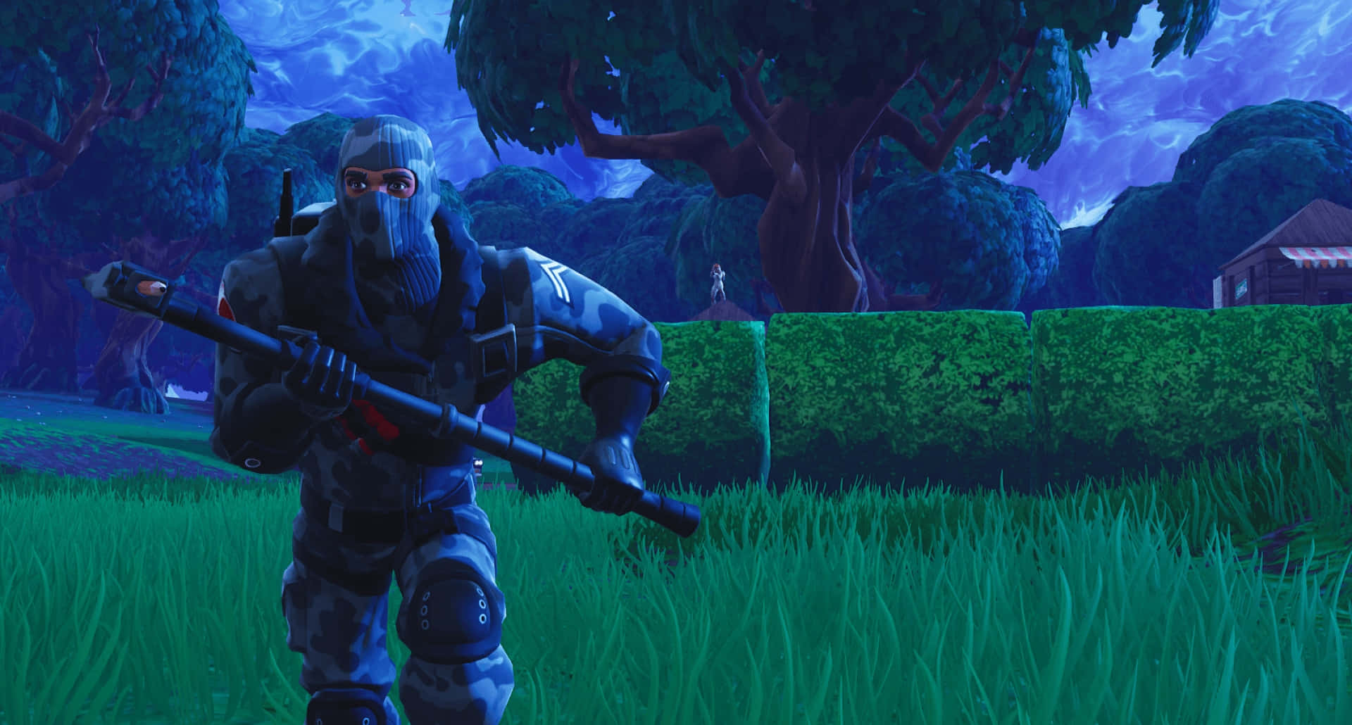 Fye No Skin Fortnite Battle Royale In Action Background