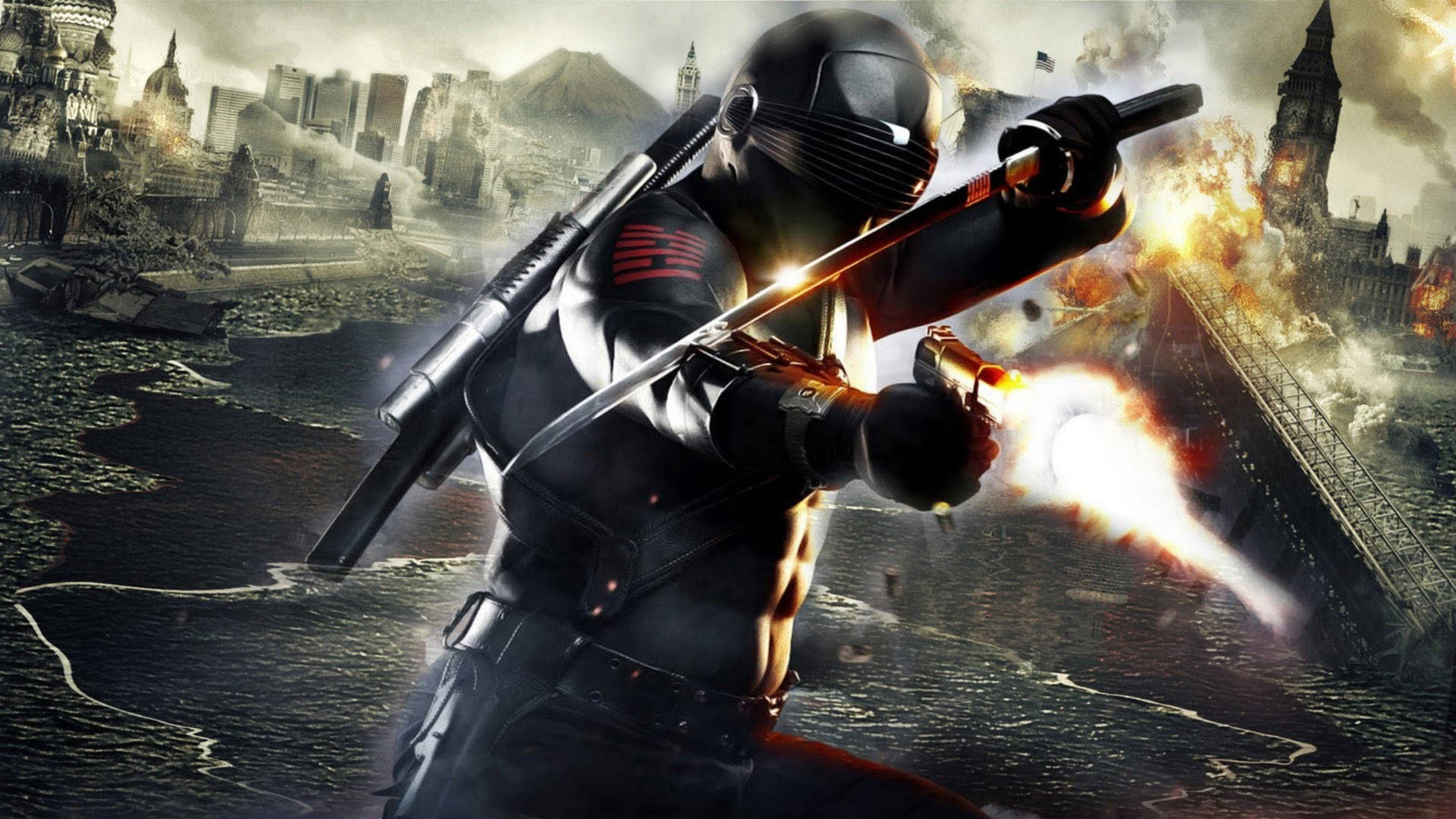 G.i. Joe 2009 Snake Eyes Poster Background