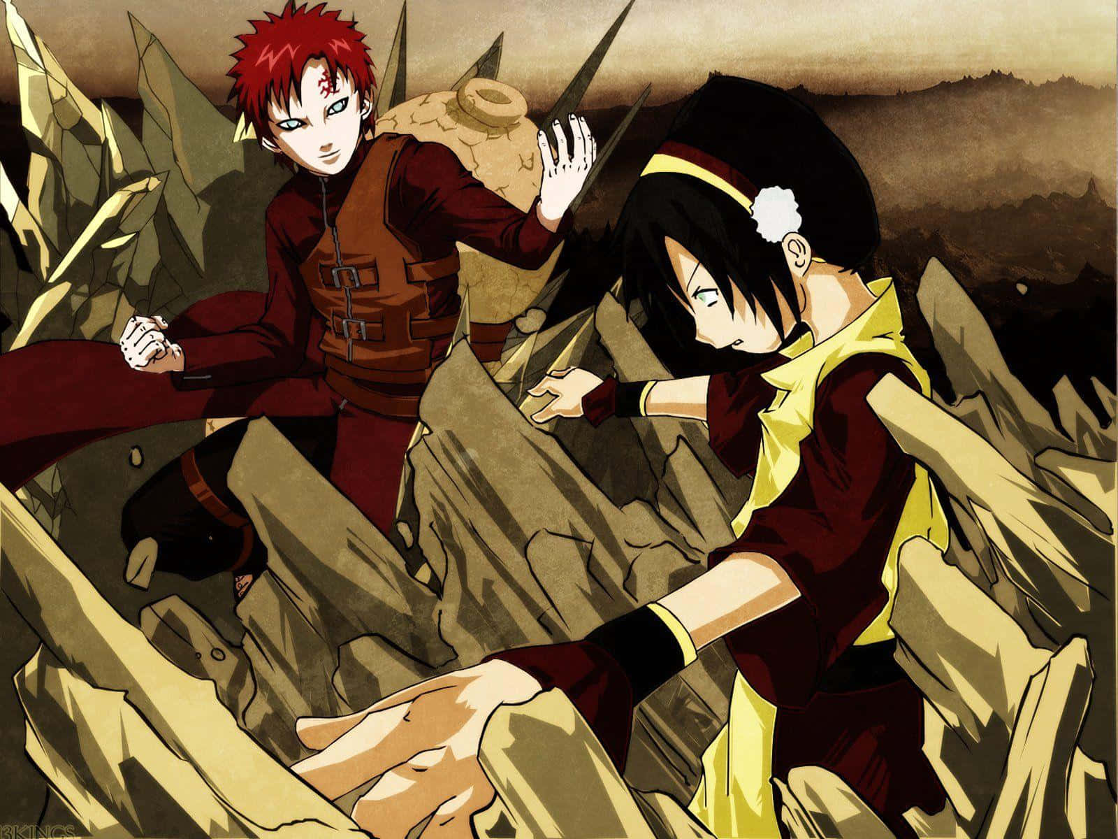 Gaara In The Naruto Anime Ready To Battle Background