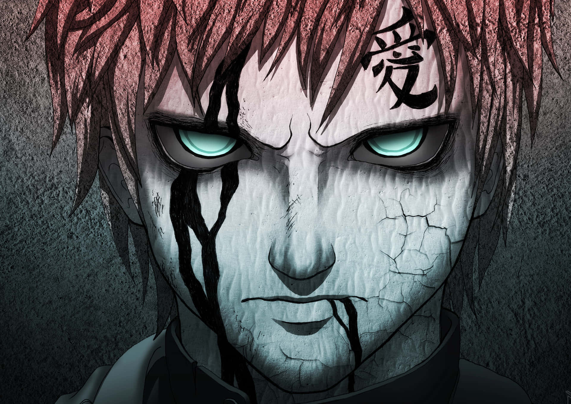 Gaara Naruto Anime Close-up Face Background