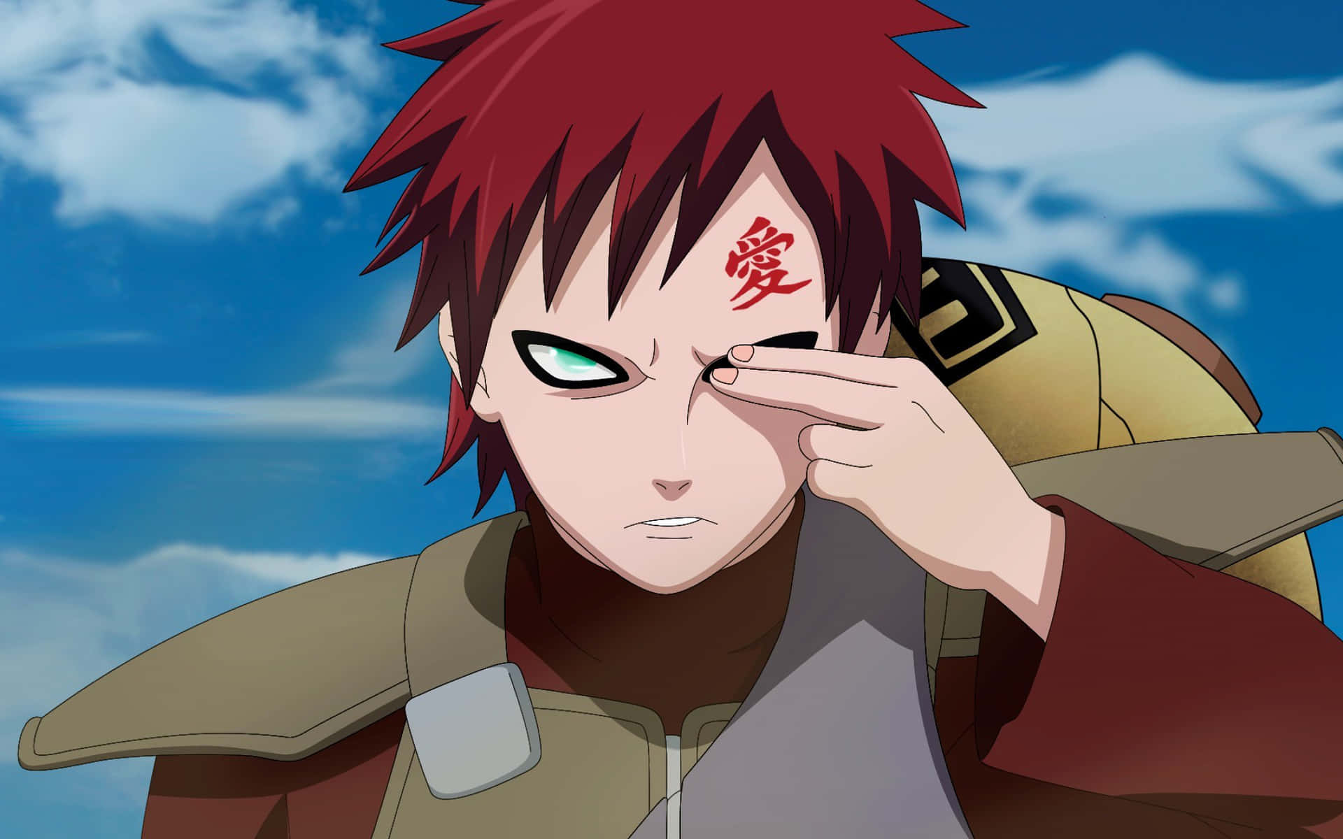 Gaara Naruto Anime Hand Sign Background