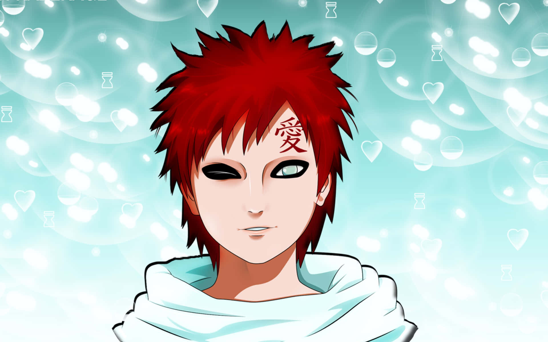 Gaara Naruto Anime Red Hair Background