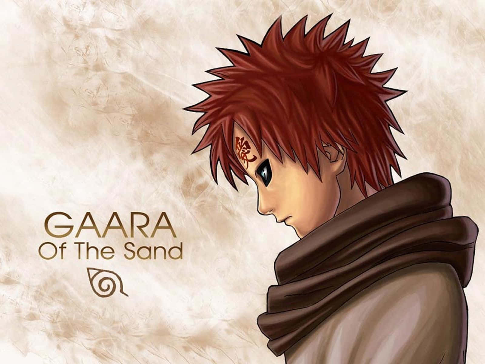 Gaara Naruto Anime Side-view Profile Background