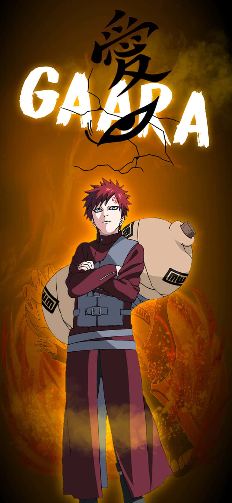 Gaara Of The Sand, As Seen In The Popular Anime Series Naruto! Background