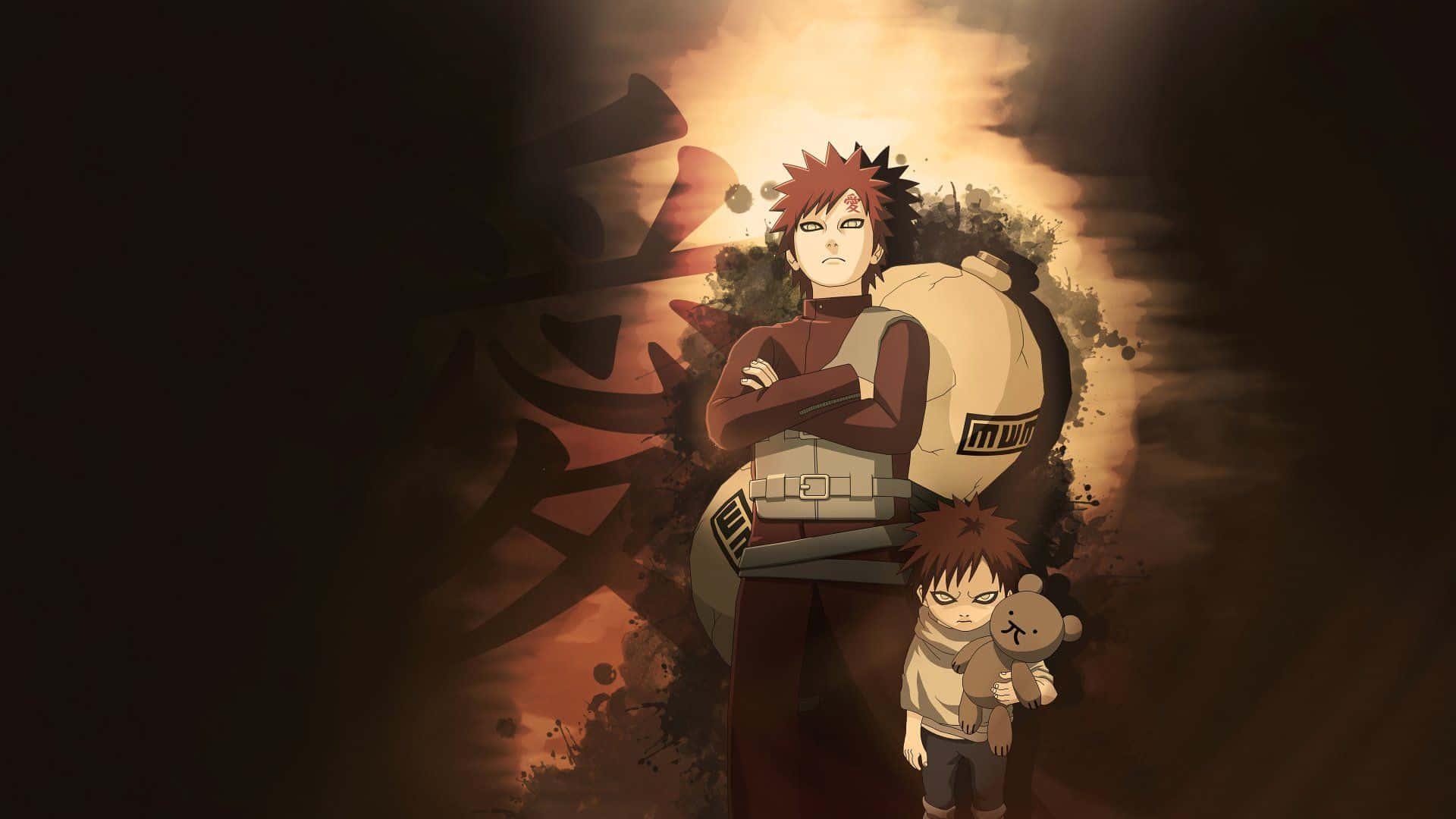 Gaara Silhouette At Dusk Background