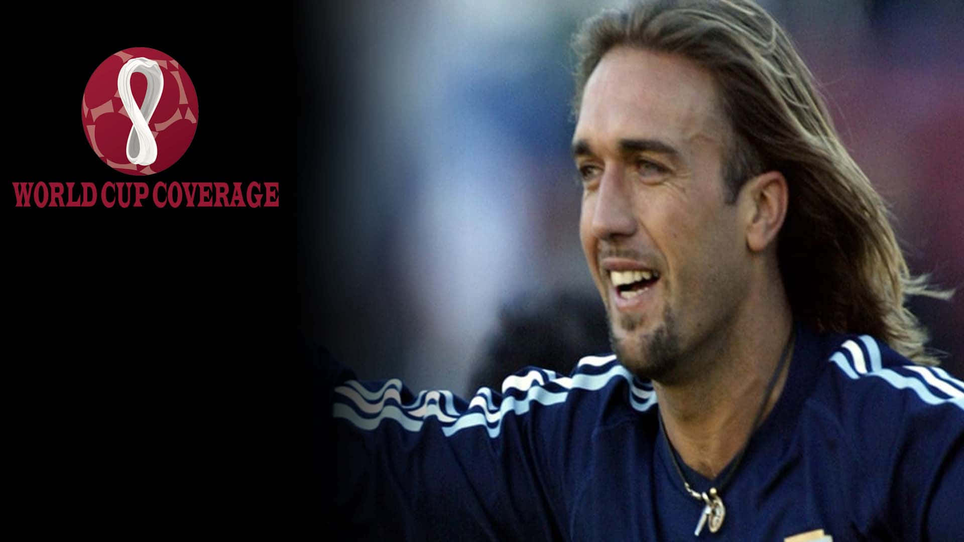 Gabriel Batistuta In Action During World Cup Background