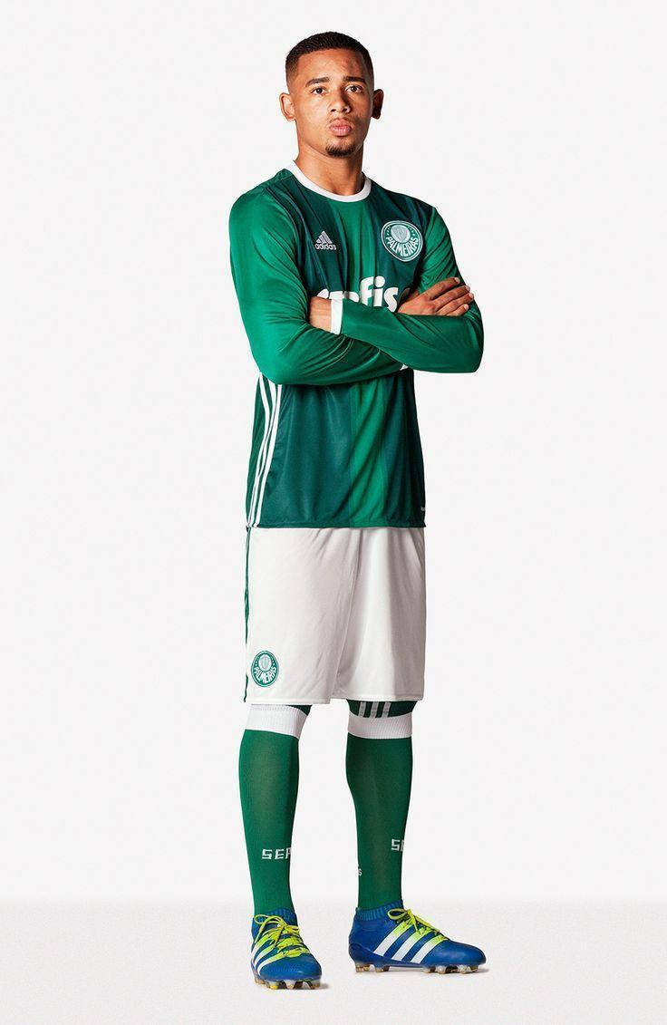 Gabriel Jesus Crossing Arms White Backdrop Background